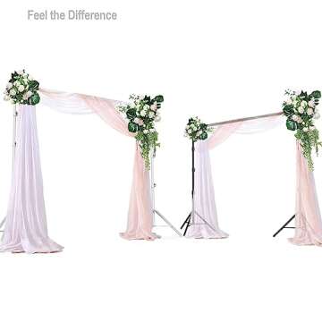 LimoStudio 10 ft. Wide x 10 ft. High (New Generation) White Backdrop Stands, White Matt Surface Metal Body Frame, Enhanced Stability, White Spring Clamp & Stretchy String Clip, Party, Event, AGG2612