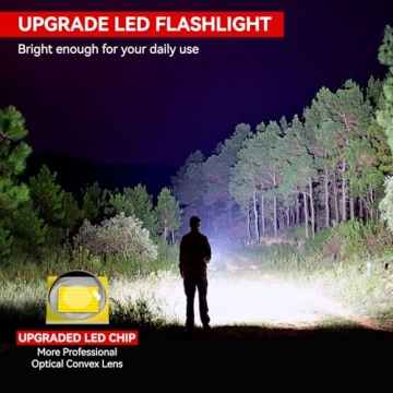 LETMY S2000 Tactical Flashlight 2-Pack Bright LED