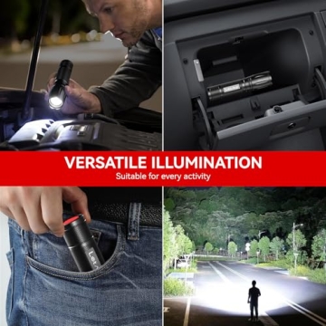 LETMY S2000 Tactical Flashlight 2-Pack Bright LED