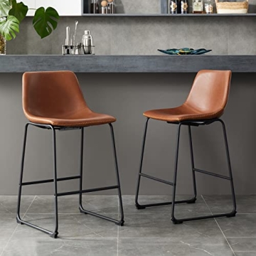 Sweetcrispy Set of 4 Counter Height Bar Stools - Comfortable & Modern