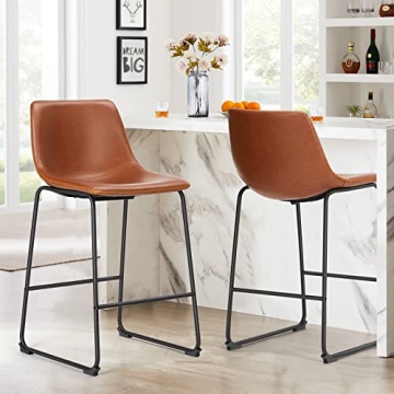 Sweetcrispy Set of 4 Counter Height Bar Stools - Comfortable & Modern