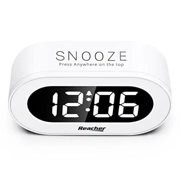 Adjustable REACHER LED Alarm Clock with Snooze & Dimmer