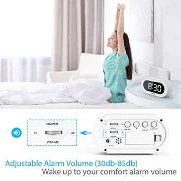 Adjustable REACHER LED Alarm Clock with Snooze & Dimmer