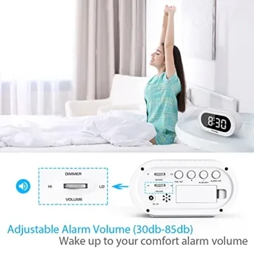 Adjustable REACHER LED Alarm Clock with Snooze & Dimmer