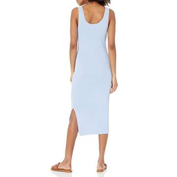 The Drop Women's Yasmin Rib Midi Sweater Tank Dress, Sky Blue, M