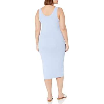 The Drop Women's Yasmin Rib Midi Sweater Tank Dress, Sky Blue, M