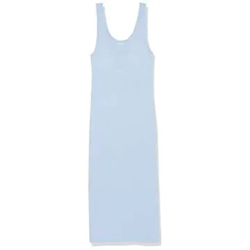 The Drop Women's Yasmin Rib Midi Sweater Tank Dress, Sky Blue, M