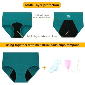 Nalwort Women's Menstrual Period Panties for Comfort and Protection