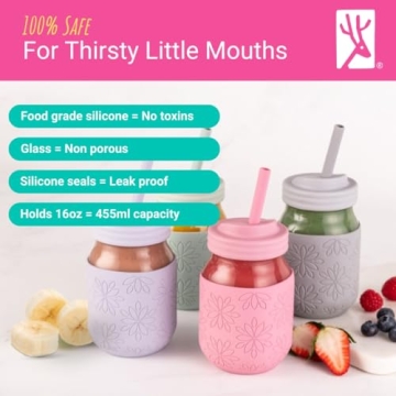 Elk & Friends 16 oz Mason Jar Cups - Safe & Sustainable