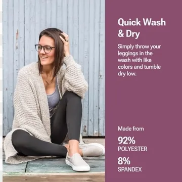 SATINA High Waisted Leggings Soft Tummy Control Yoga Pants