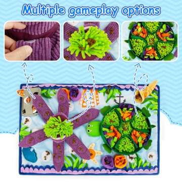 Snuffle Mat for Dogs, Interactive Puzzle Toys for Boredom and Mental Stimulation Feeding Mat for Med...