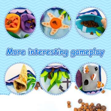 Snuffle Mat for Dogs, Interactive Puzzle Toys for Boredom and Mental Stimulation Feeding Mat for Medium and Small Dogs Encourages Natural Foraging Skills,Training,Stress Release