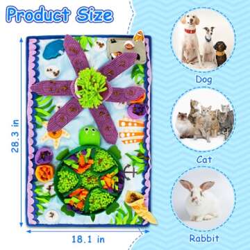 Snuffle Mat for Dogs, Interactive Puzzle Toys for Boredom and Mental Stimulation Feeding Mat for Medium and Small Dogs Encourages Natural Foraging Skills,Training,Stress Release