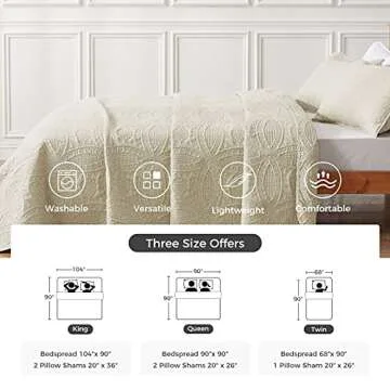 VEEYOO Ivory Quilts Queen Size - Soft Lightweight Comforter