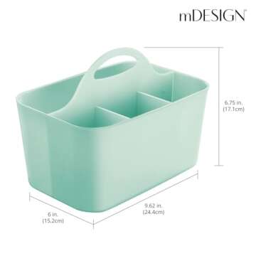 mDesign Makeup Organizer Caddy - Mint Green Beauty Storage
