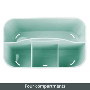 mDesign Makeup Organizer Caddy - Mint Green Beauty Storage