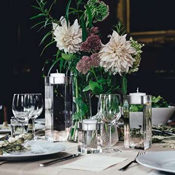 Clear Candle Holders for Table Centerpiece Dining Room Modern Silver Holder Tealight Set of 3 Coffee Decorations Living Ideas Bathroom Fireplace Decor Accessories