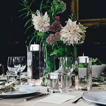 Clear Candle Holders for Table Centerpiece Dining Room Modern Silver Holder Tealight Set of 3 Coffee Decorations Living Ideas Bathroom Fireplace Decor Accessories