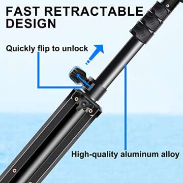 64 Inch Phone Tripod, Selfie Stick Tripod with Wireless Remote, Phone Tripod Stand Group Selfies/Live Streaming/Video Recording Compatible with All Cellphones