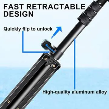 64 Inch Phone Tripod, Selfie Stick Tripod with Wireless Remote, Phone Tripod Stand Group Selfies/Live Streaming/Video Recording Compatible with All Cellphones