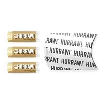 Hurraw! Chai Spice Lip Balm, 3 Pack: Organic, Certified Vegan, Cruelty and Gluten Free. Non-GMO, 100...