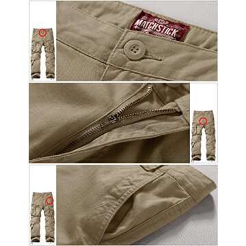 Match Men's Wild Cargo Pants #3357(32,British Khaki)