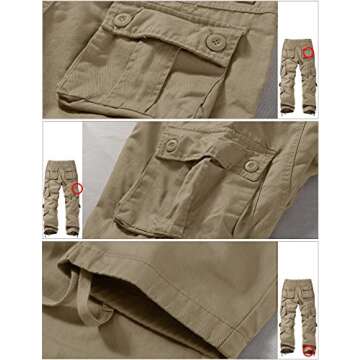 Match Men's Wild Cargo Pants #3357(32,British Khaki)
