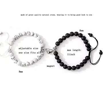 ZAHSY Relationship Gifts for Couples Bracelets Matching Bracelets for Best Friends Birthday Gifts for Women Friendship Gifts for Men - Bff Friendship Bracelet for 2