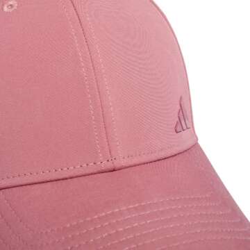 adidas Women's Backless Ponytail Hat Adjustable Fit Baseball Cap, Pink Strata, One Size