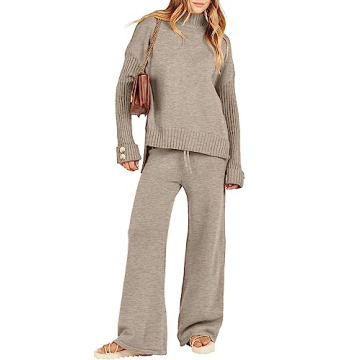 Shop ANRABESS Women’s Cozy 2 Piece Sweater Lounge Set 2024