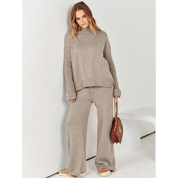 Shop ANRABESS Women’s Cozy 2 Piece Sweater Lounge Set 2024