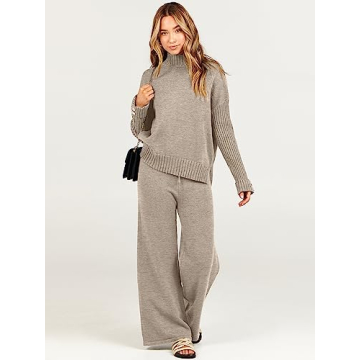 Shop ANRABESS Women’s Cozy 2 Piece Sweater Lounge Set 2024
