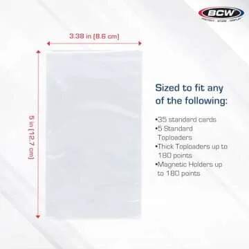 BCW Resealable Team Set Bags 100 ct | Premium Card Protection