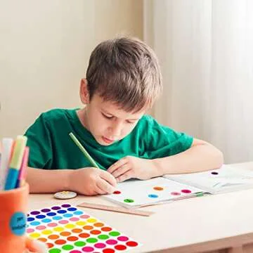 3500 Pieces Dot Stickers, 3/4 inch Color Coding Labels, 10 Color Circle Price Stickers for Office Classroom Student