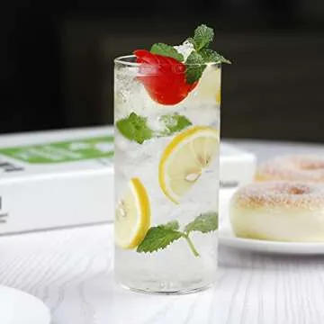 Elegant LUXU Drinking Glasses Set - 13 oz Highball Tumblers