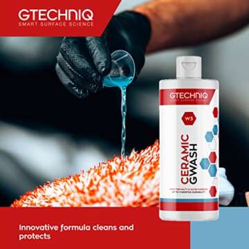 Gtechniq Car Shampoo. 2-in-1 Ceramic GWash and Hydrophobic Coating for Car Cleaning. Cleans and Repe...