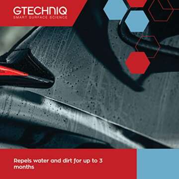 Gtechniq Car Shampoo. 2-in-1 Ceramic GWash and Hydrophobic Coating for Car Cleaning. Cleans and Repels Dirt, Car Cleaner for Up to 3 Months Protection, Super Concentrated - 500ml
