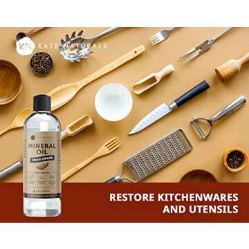 Revive Wooden Utensils with Kate Naturals Mineral Oil
