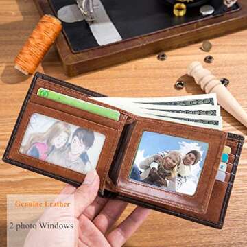 BULLCAPTAIN Slim Bifold RFID Wallet for Men - Stylish & Functional