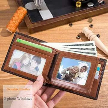 BULLCAPTAIN Slim Bifold RFID Wallet for Men - Stylish & Functional