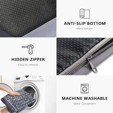 WESTERN HOME WH Large Dog Bed for Large, Jumbo, Medium Dogs, Orthopedic Pet Bed Waterproof Mattress with Removable Washable Cover, Thick Egg Crate Foam Dog Bed with Non-Slip Bottom