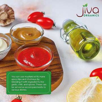 Jiva Organics Organic Mustard Oil 1 Liter Bottle (33.8 Ounce) - Non-GMO, Premium, Cold Pressed