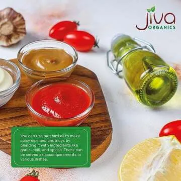 Jiva Organics Organic Mustard Oil 1 Liter Bottle (33.8 Ounce) - Non-GMO, Premium, Cold Pressed