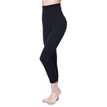 MOTHERS ESSENTIALS Postpartum High Waist Tummy Compression Control Slimming 3/4 Capri Leggings (Medi...