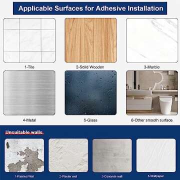 HUFEEOH Adhesive Hand Towel Holder, Kitchen Towel Holder Towel Bars Wall Mounted, Stainless Steel Bath Towel Holder for Bathroom Hotel Kitchen (8 inch, White)