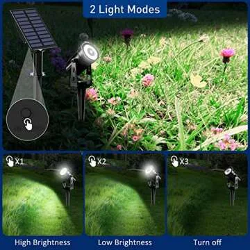 T-SUNUS Solar Landscape Spotlights for Garden and Pathways