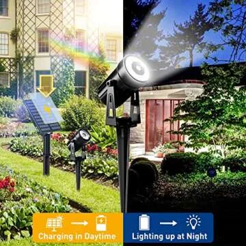 T-SUNUS Solar Landscape Spotlights for Garden and Pathways