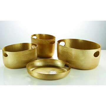 American Metalcraft ATHG9 Hammered Aluminum Beverage Tub, Gold, 250-Ounce