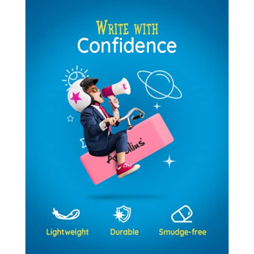 Pink Erasers Pack of 100, Smudge Free & Durable