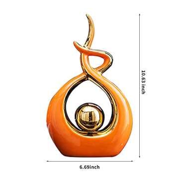 Norrclp Home Decor Modern Abstract Art Ceramic Statue Table Decorations for Dining Room Living Room Office Centerpiece
